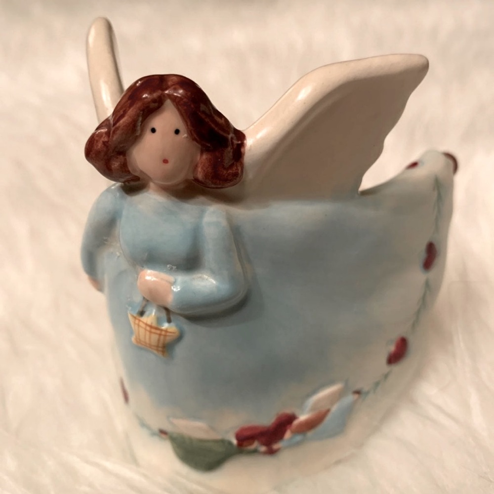 Vintage Figurine Planter Angle Girl Dancing With A Star B18
